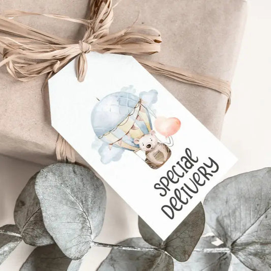 Hot Air Balloon Bear Gift Tag - Premium Craft Supplies & Tools > Party & Gifting > Labels, Stickers & Tags > Tags from Sugar and Spice Invitations - Just $24! Shop now at Sugar and Spice Paper