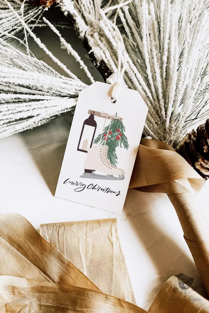 Ice Skates Christmas Gift tag - Premium Craft Supplies & Tools > Party & Gifting > Labels, Stickers & Tags > Tags from Sugar and Spice Invitations - Just $24! Shop now at Sugar and Spice Paper