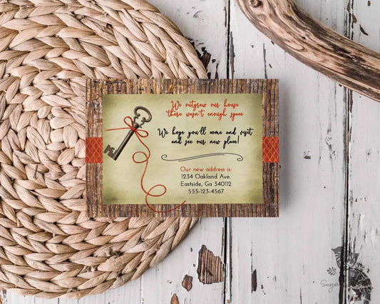 Key To New Home Announcement - Premium Digital File from Sugar and Spice Invitations - Just $2.10! Shop now at Sugar and Spice Paper