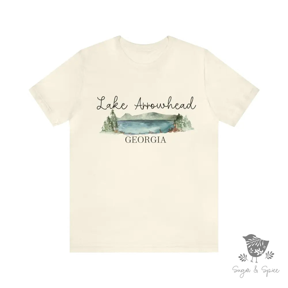Lake Arrowhead Ga Watercolor T-Shirt Natural / S