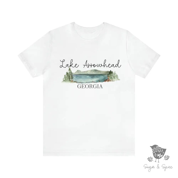 Lake Arrowhead Ga Watercolor T-Shirt White / S