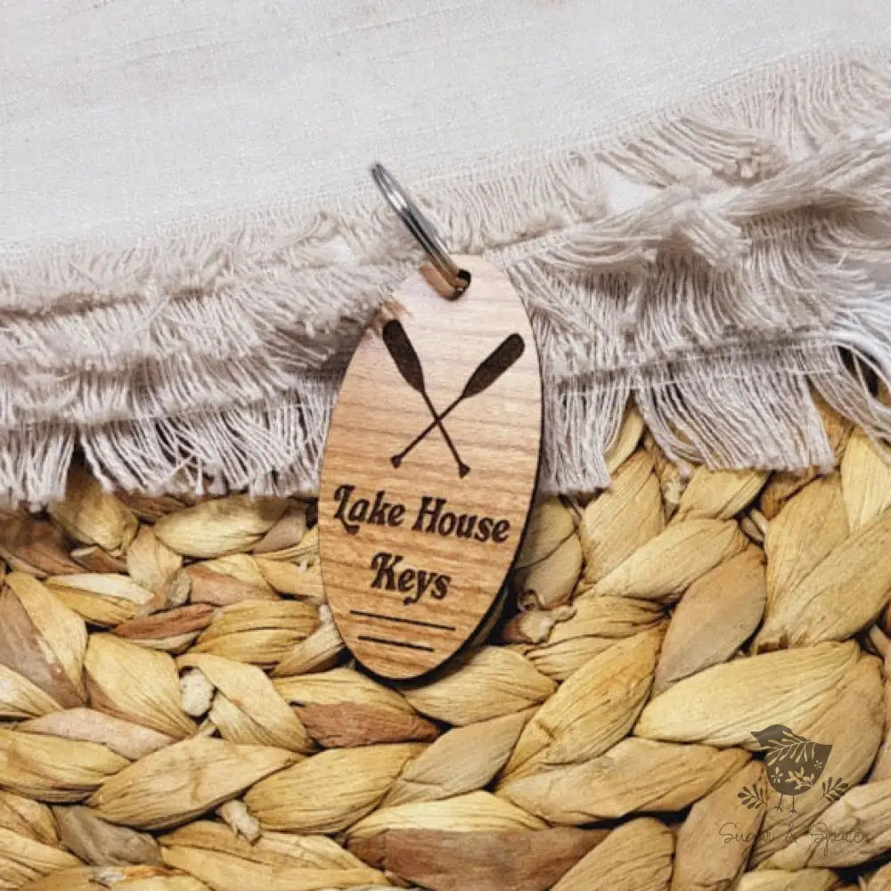 Lake House Wood KeyChain - Premium  from Sugar and Spice Paper & Gift - Just $12! Shop now at Sugar and Spice Paper