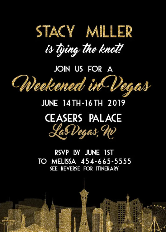 Las Vegas Bachelorette Shower Invitation - Premium  from Sugar and Spice Invitations - Just $1.95! Shop now at Sugar and Spice Paper