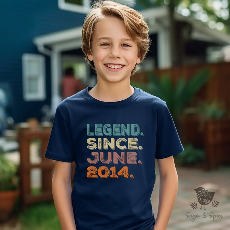 Legend Since 2014 Kids Birthday T-Shirt Clothes
