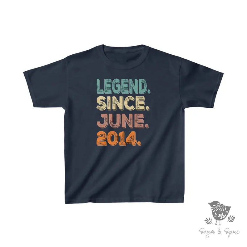 Legend Since 2014 Kids Birthday T-Shirt Xs / Navy Clothes