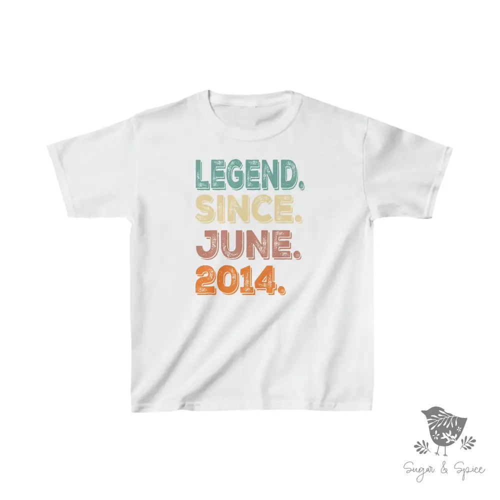 Legend Since 2014 Kids Birthday T-Shirt Xs / White Clothes