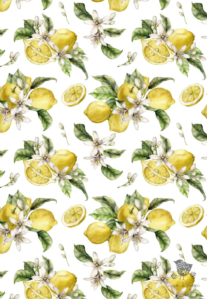 Lemon Greenery Wrapping Paper Craft Supplies & Tools > Party Gifting Packaging