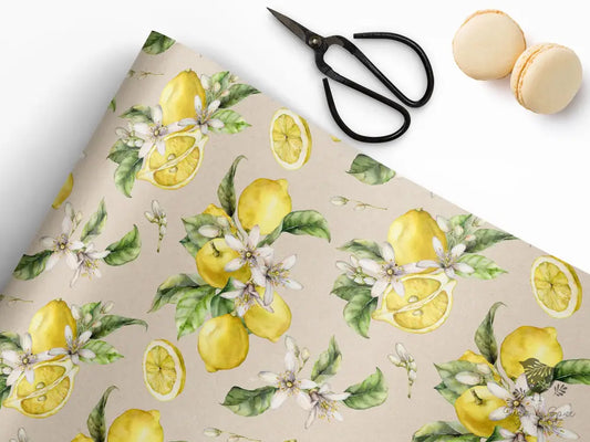 Lemon Kraft Wrapping Paper - Premium Craft Supplies & Tools > Party & Gifting > Packaging & Wrapping from Sugar and Spice Invitations - Just $26.10! Shop now at Sugar and Spice Paper
