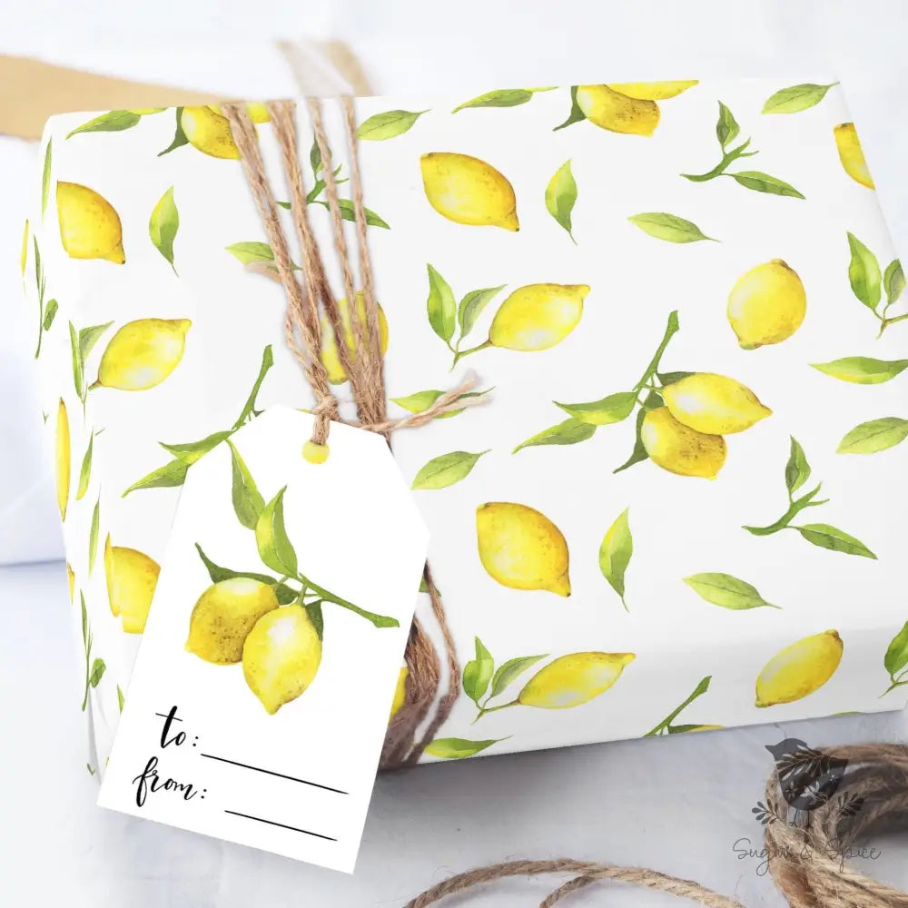 Lemons Wrapping Paper - Premium Craft Supplies & Tools > Party & Gifting > Packaging & Wrapping from Sugar and Spice Invitations - Just $26.10! Shop now at Sugar and Spice Paper