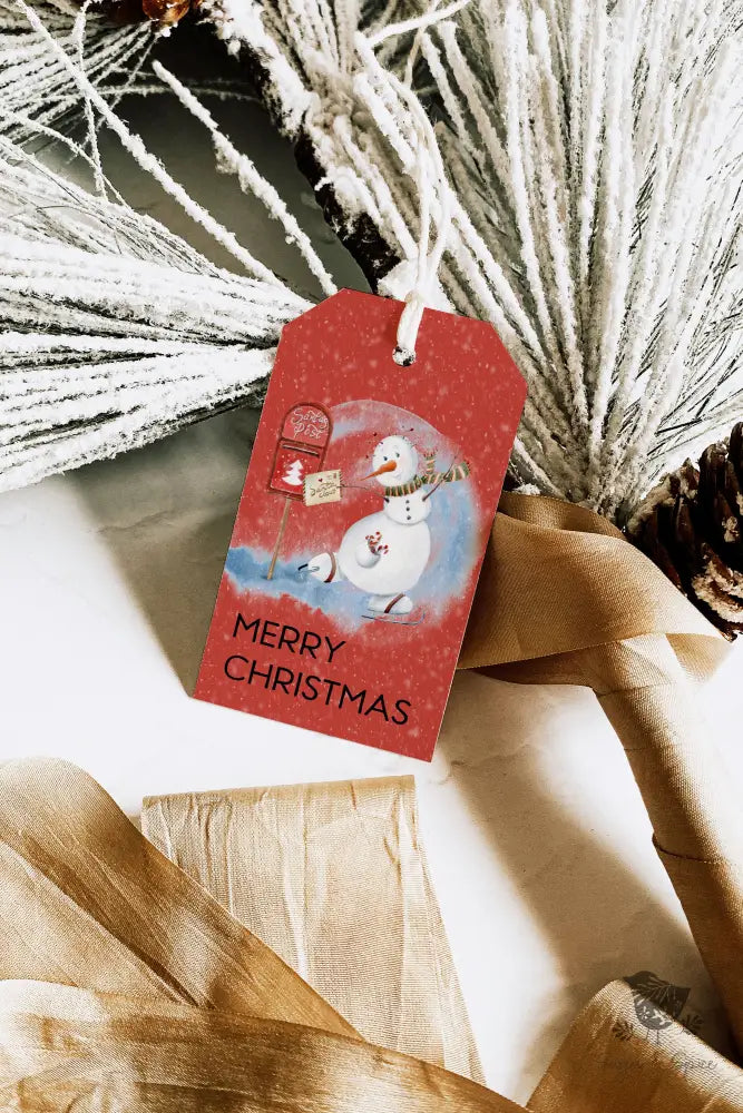 Letter to Santa Snowman Christmas Gift Tag - Premium Craft Supplies & Tools > Party & Gifting > Labels, Stickers & Tags > Tags from Sugar and Spice Invitations - Just $26! Shop now at Sugar and Spice Paper
