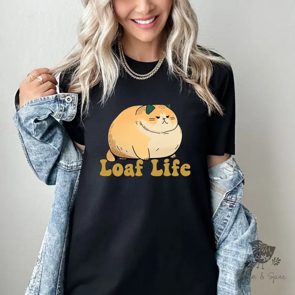 Loaf Life Cat T-Shirt - Premium T-Shirt from Printify - Just $24.87! Shop now at Sugar and Spice Paper