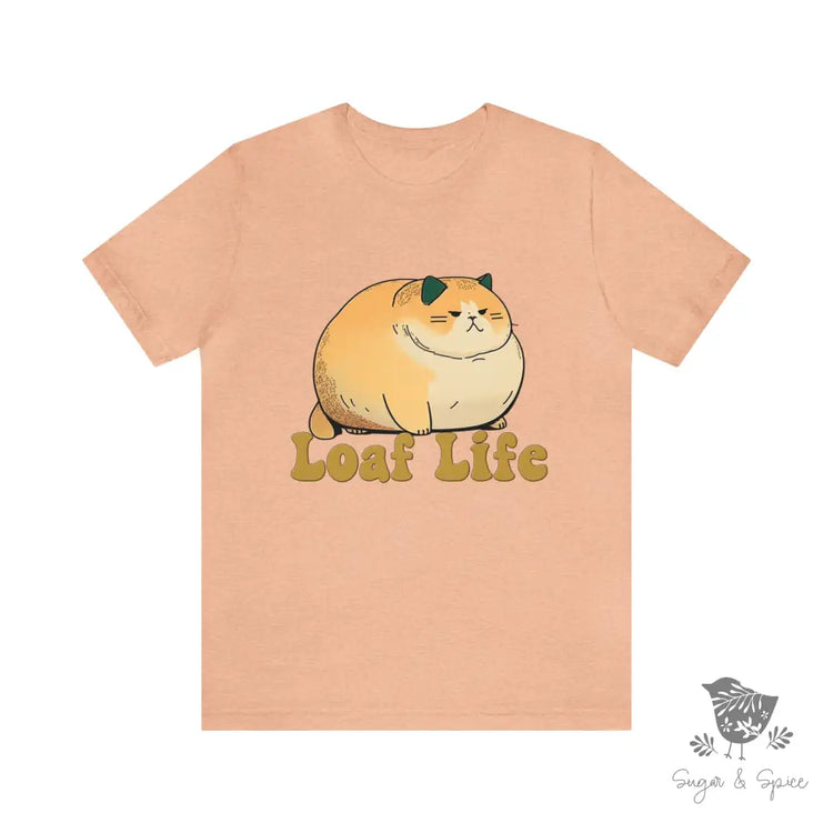 Loaf Life Cat T-Shirt Heather Peach / S