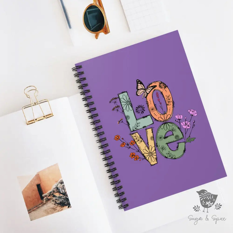 Love Butterfly Spiral Notebook - Ruled Line Paper Products