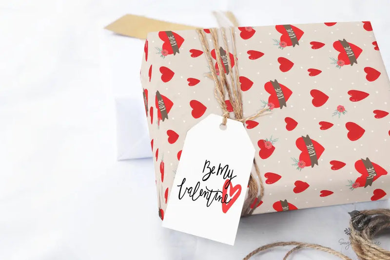 Love Hearts Valentines Day Wrapping Paper - Premium Craft Supplies & Tools > Party & Gifting > Packaging & Wrapping from Sugar and Spice Invitations - Just $26.10! Shop now at Sugar and Spice Paper