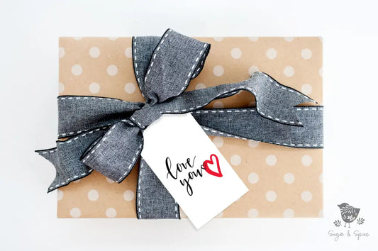 Love You Heart Gift Tag - Premium Craft Supplies & Tools > Party & Gifting > Labels, Stickers & Tags > Tags from Sugar and Spice Invitations - Just $24! Shop now at Sugar and Spice Paper