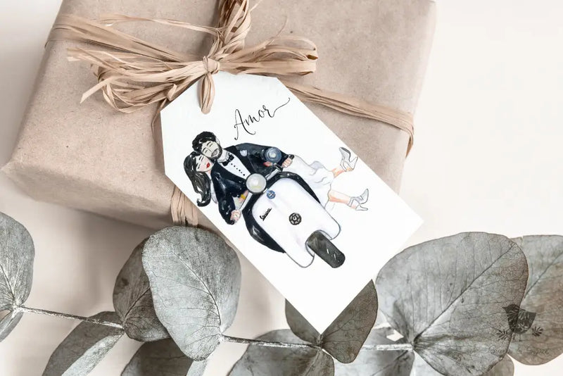 Mediterranean Wedding Gift Tag - Premium Craft Supplies & Tools > Party & Gifting > Labels, Stickers & Tags > Tags from Sugar and Spice Invitations - Just $24! Shop now at Sugar and Spice Paper