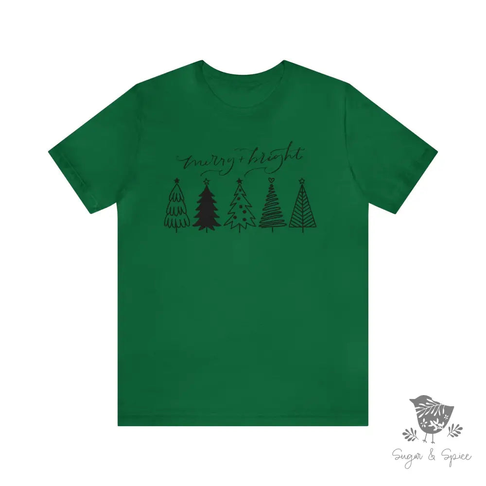 Merry And Bright Christmas T-Shirt Kelly / S