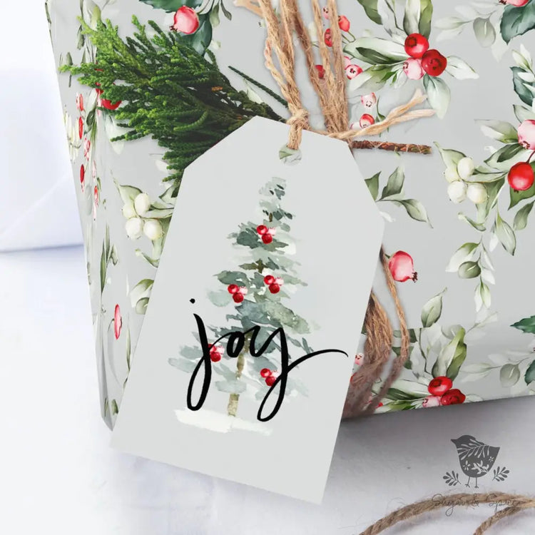 Mint & Red Berry Christmas Gift Tag - Premium Craft Supplies & Tools > Party & Gifting > Labels, Stickers & Tags > Tags from Sugar and Spice Invitations - Just $26! Shop now at Sugar and Spice Paper