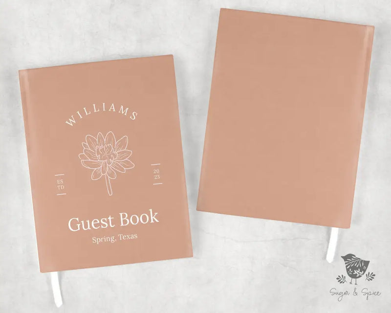 Modern Boho Wedding Guest Book - Premium  from Sugar and Spice - Just $45! Shop now at Sugar and Spice Paper