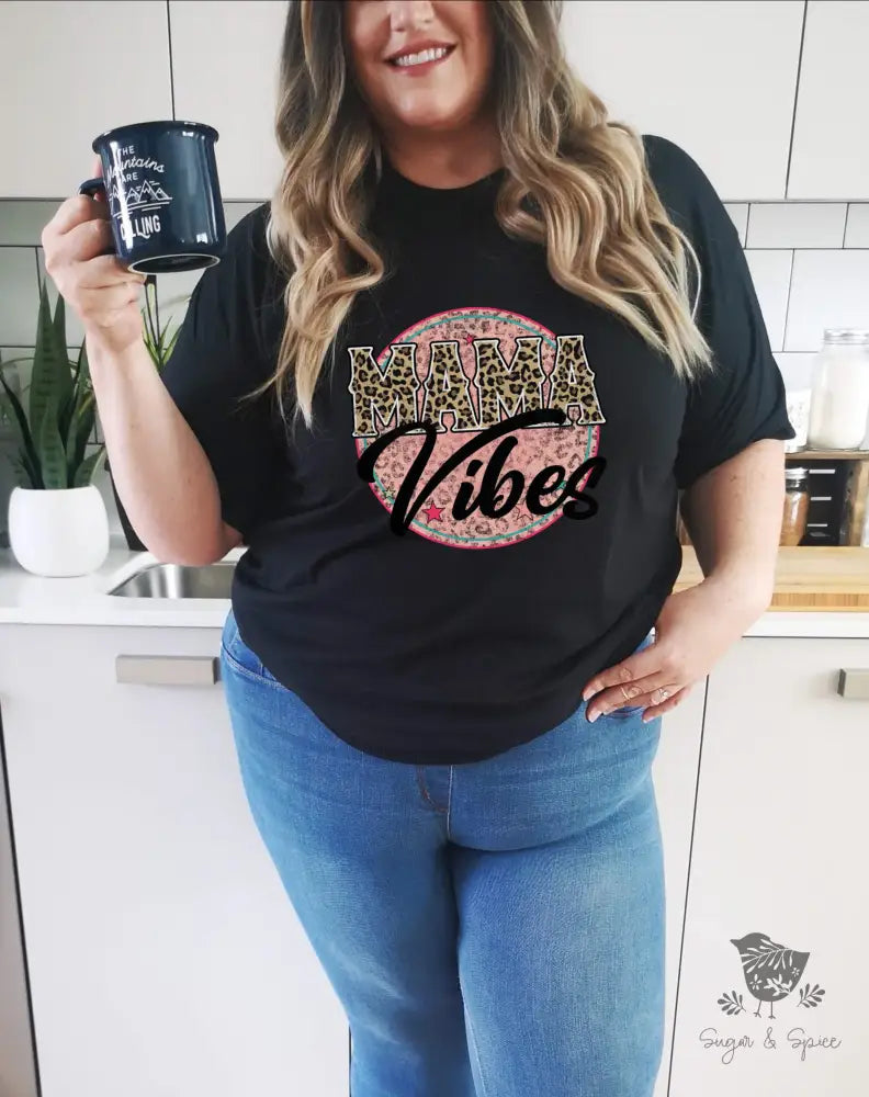 Mom Vibes Short Sleeve T-Shirt - Premium T-Shirt from Printify - Just $20.32! Shop now at Sugar and Spice Paper