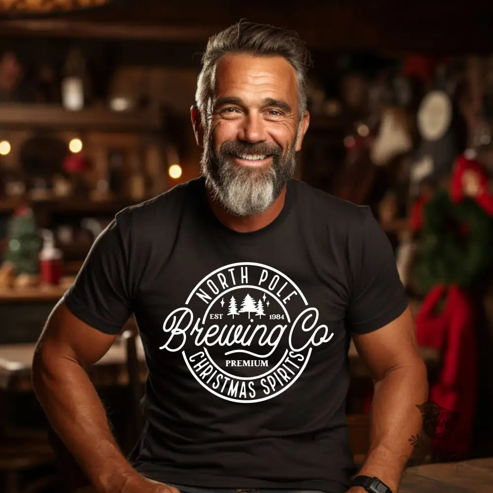 North Pole Brewing Co Christmas T-Shirt - Premium T-Shirt from Printify - Just $24.29! Shop now at Sugar and Spice Paper