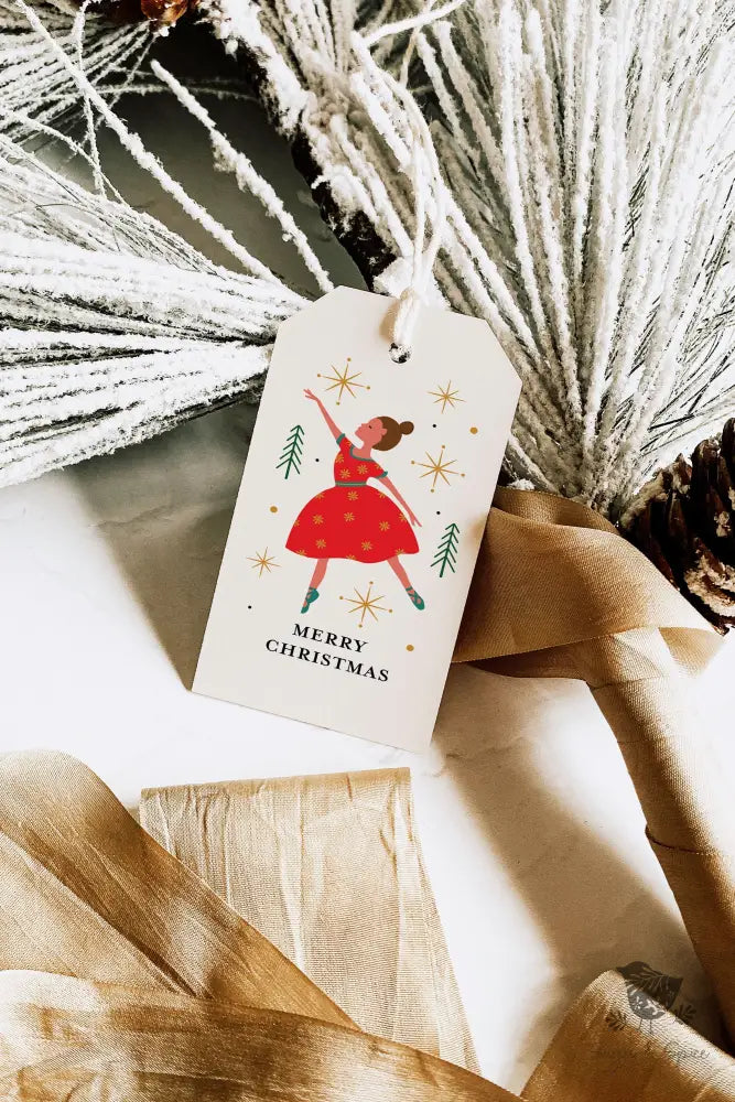 Nutcracker Ballerina Christmas Gift Tag - Premium Craft Supplies & Tools > Party & Gifting > Labels, Stickers & Tags > Tags from Sugar and Spice Invitations - Just $26! Shop now at Sugar and Spice Paper