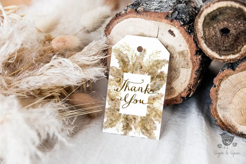 Pampas Grass Greenery Gift Tags - Premium Craft Supplies & Tools > Party & Gifting > Labels, Stickers & Tags > Tags from Sugar and Spice Invitations - Just $24! Shop now at Sugar and Spice Paper