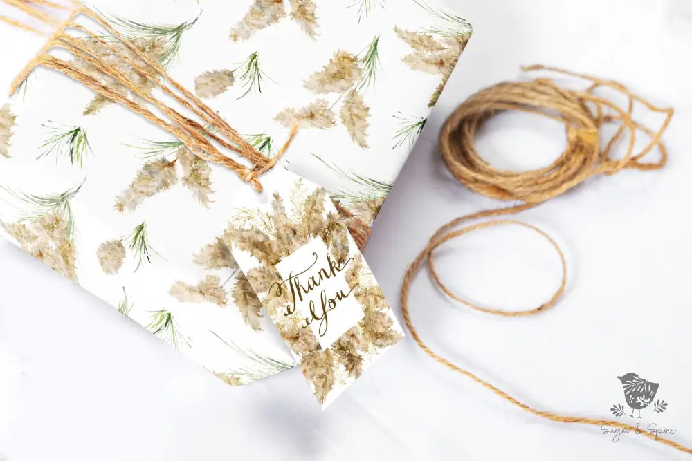 Pampas Grass Wrapping Paper - Premium Craft Supplies & Tools > Party & Gifting > Packaging & Wrapping from Sugar and Spice Invitations - Just $26.10! Shop now at Sugar and Spice Paper