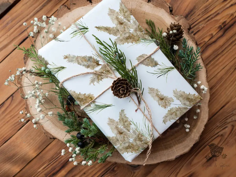Pampas Grass Wrapping Paper - Premium Craft Supplies & Tools > Party & Gifting > Packaging & Wrapping from Sugar and Spice Invitations - Just $26.10! Shop now at Sugar and Spice Paper