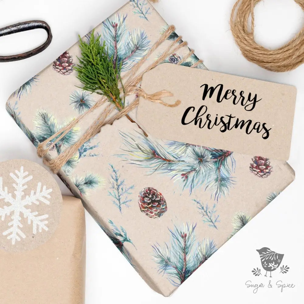 Pinecone Wrapping Paper - Premium Craft Supplies & Tools > Party & Gifting > Packaging & Wrapping from Sugar and Spice Invitations - Just $26.10! Shop now at Sugar and Spice Paper