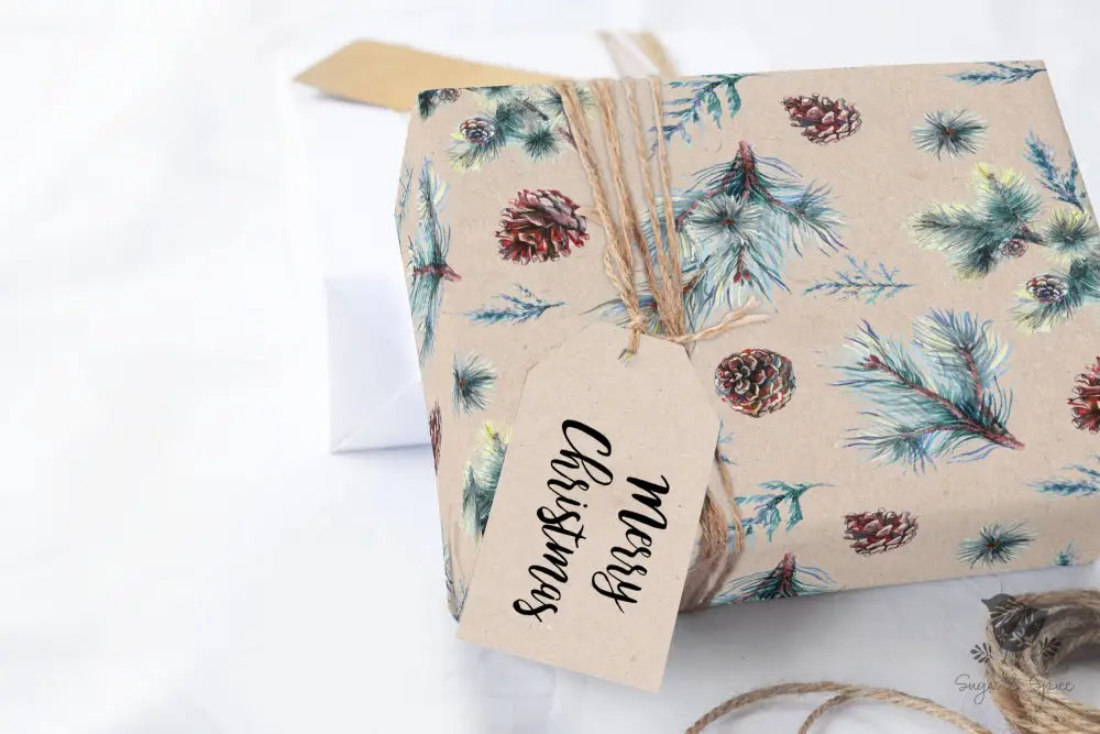 Pinecone Wrapping Paper - Premium Craft Supplies & Tools > Party & Gifting > Packaging & Wrapping from Sugar and Spice Invitations - Just $26.10! Shop now at Sugar and Spice Paper