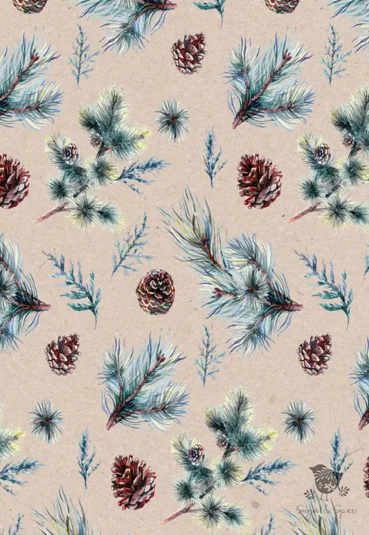 Pinecone Wrapping Paper Craft Supplies & Tools > Party Gifting Packaging
