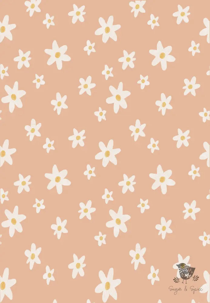Pink Boho Daisy Wrapping Paper Craft Supplies & Tools > Party Gifting Packaging