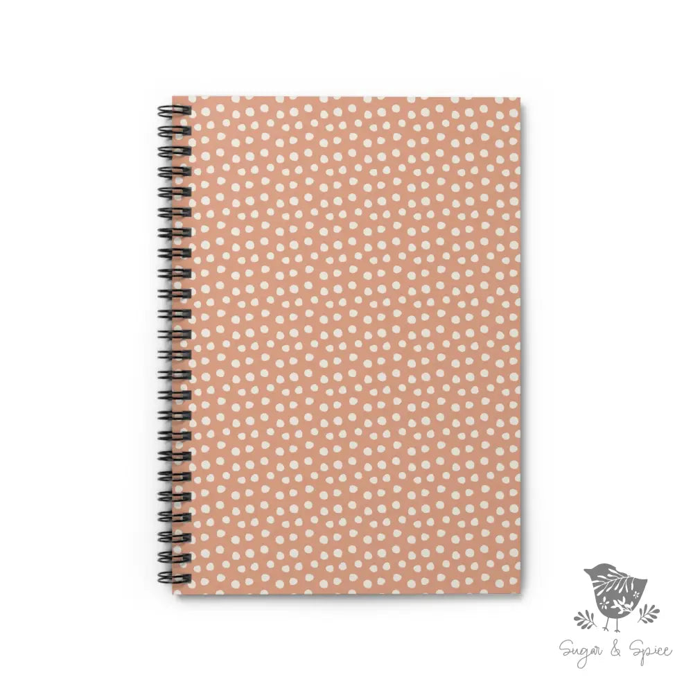 Pink Polka Dot Stripe Spiral Notebook - Ruled Line - Premium Paper products from Printify - Just $14! Shop now at Sugar and Spice Paper