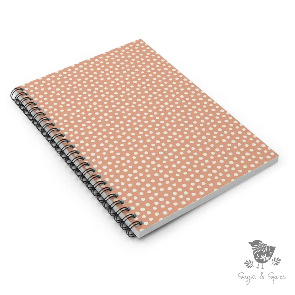 Pink Polka Dot Stripe Spiral Notebook - Ruled Line - Premium Paper products from Printify - Just $14! Shop now at Sugar and Spice Paper