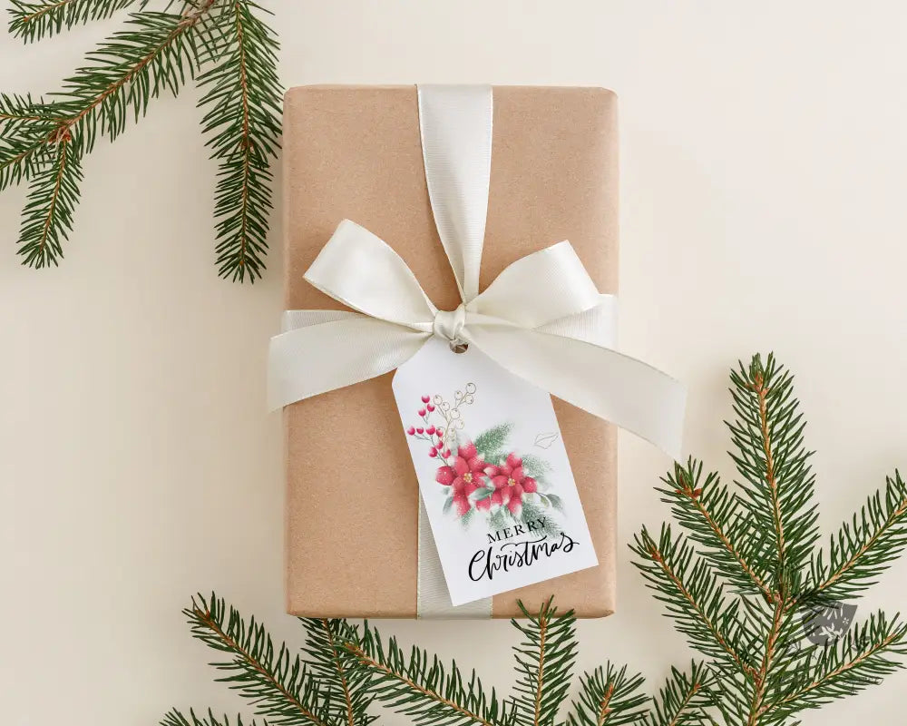 Poinsettia Christmas Gift Tag - Premium Craft Supplies & Tools > Party & Gifting > Labels, Stickers & Tags > Tags from Sugar and Spice Invitations - Just $26! Shop now at Sugar and Spice Paper