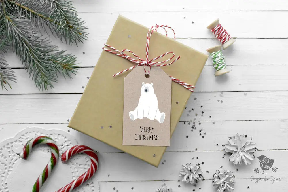 Polar Bear Gift Tag - Premium Craft Supplies & Tools > Party & Gifting > Labels, Stickers & Tags > Tags from Sugar and Spice Invitations - Just $24! Shop now at Sugar and Spice Paper