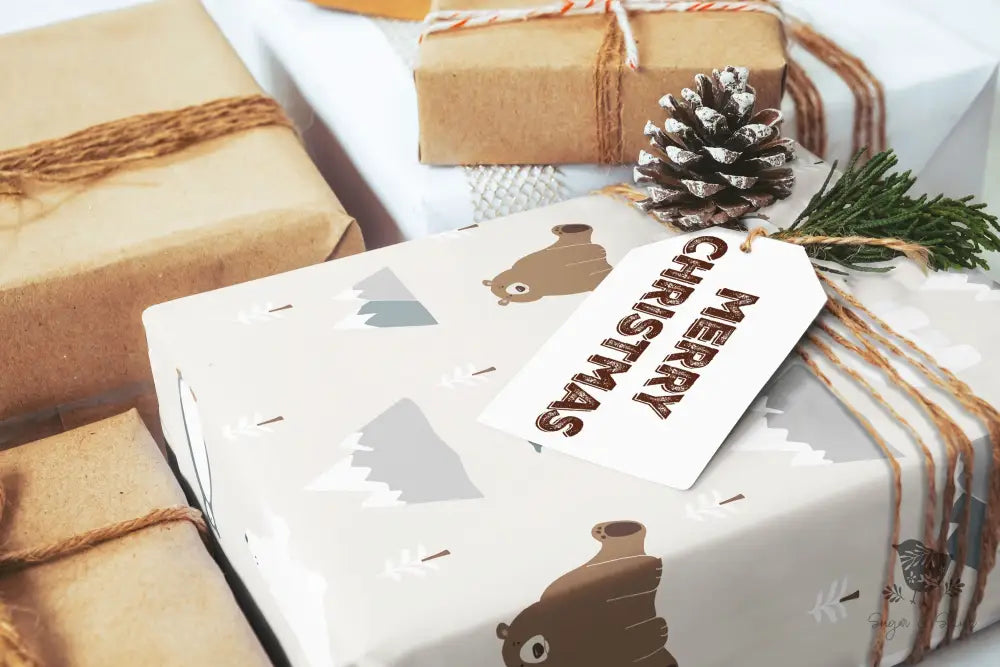 Polar Bear & Penguin Wrapping Paper - Premium Craft Supplies & Tools > Party & Gifting > Packaging & Wrapping from Sugar and Spice Invitations - Just $26.10! Shop now at Sugar and Spice Paper