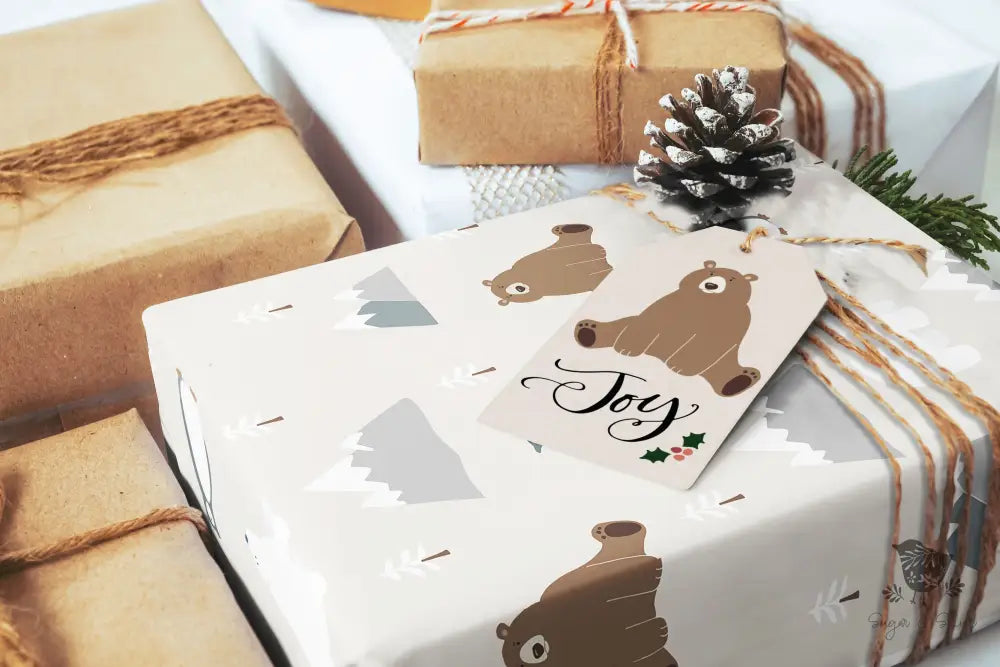 Polar Bear & Penguin Wrapping Paper - Premium Craft Supplies & Tools > Party & Gifting > Packaging & Wrapping from Sugar and Spice Invitations - Just $26.10! Shop now at Sugar and Spice Paper