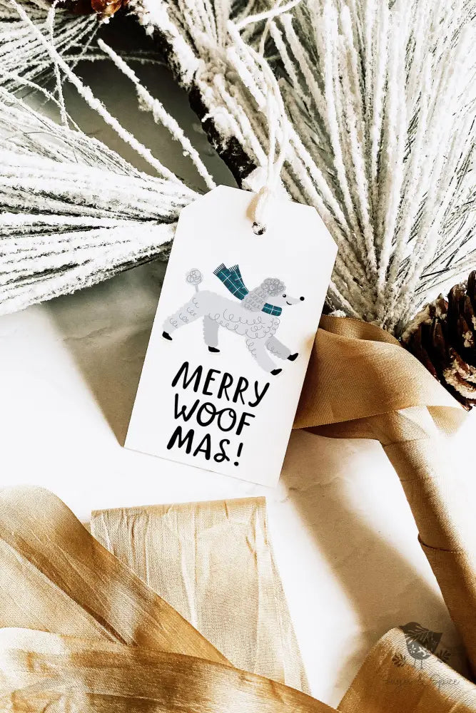 Poodle Dog Gift Tag - Premium Craft Supplies & Tools > Party & Gifting > Labels, Stickers & Tags > Tags from Sugar and Spice Invitations - Just $24! Shop now at Sugar and Spice Paper
