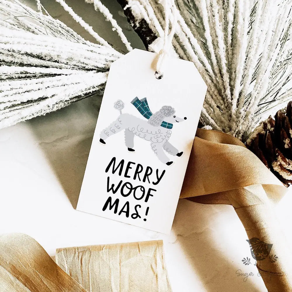 Poodle Dog Gift Tag - Premium Craft Supplies & Tools > Party & Gifting > Labels, Stickers & Tags > Tags from Sugar and Spice Invitations - Just $24! Shop now at Sugar and Spice Paper