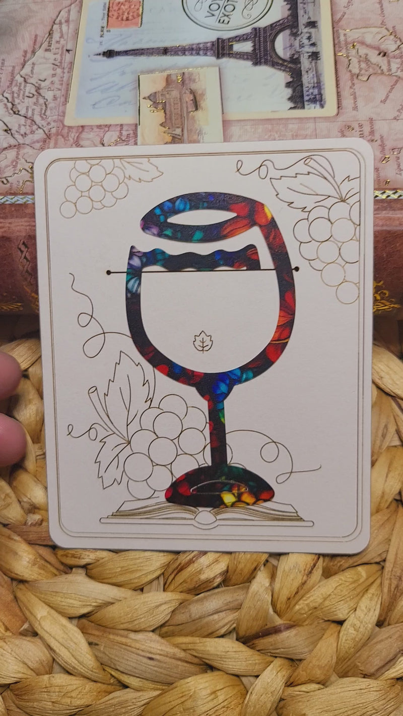 Wine Shaped Acrylic Bookmark