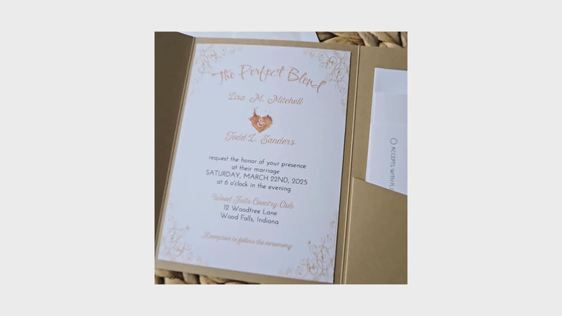 The Perfect Blend Coffee Themed Wedding Invitation Suite