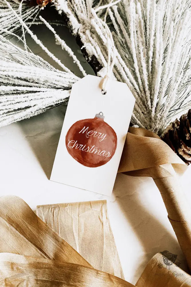 Red Merry Christmas Gift Tag - Premium Craft Supplies & Tools > Party & Gifting > Labels, Stickers & Tags > Tags from Sugar and Spice Invitations - Just $15.20! Shop now at Sugar and Spice Paper