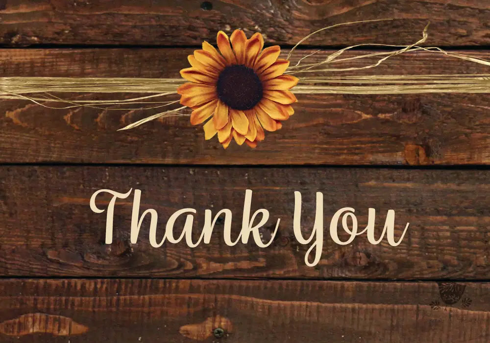 Rustic Sunflower Thank You Card | Best Price in 2024 at Sugar and Spice Paper rustic-sunflower-thank-you-card-best-price-in-2024-at-sugar-and-spice-paper