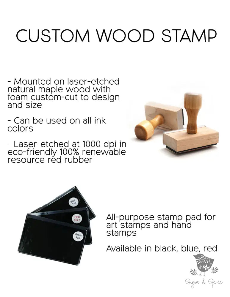 Sara Elegant Address Stamp - Premium Craft Supplies & Tools > Stamps & Seals > Stamps from Sugar and Spice Invitations - Just $28! Shop now at Sugar and Spice Paper