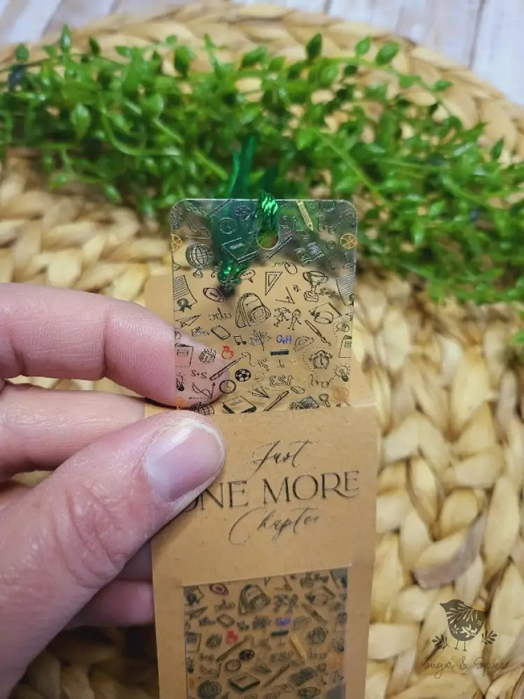 School Teacher Pattern Acrylic Bookmark Engraved Gifts