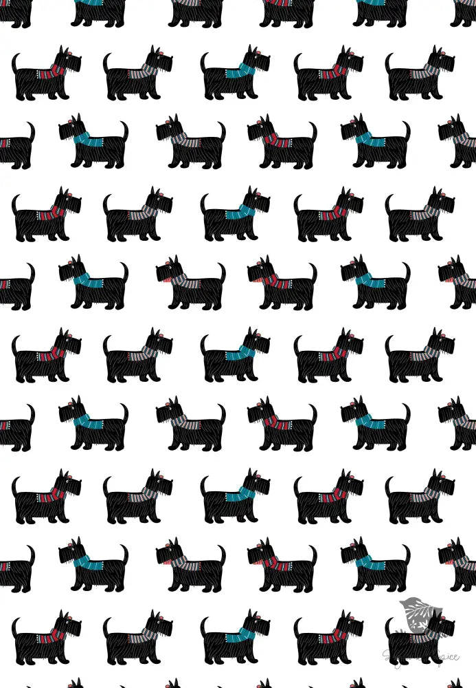 Scottish Terrier Dog Wrapping Paper Craft Supplies & Tools > Party Gifting Packaging