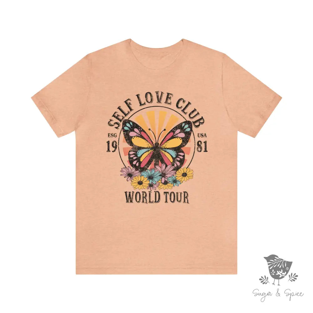 Self Love Butterfly Vintage T-Shirt Heather Peach / S