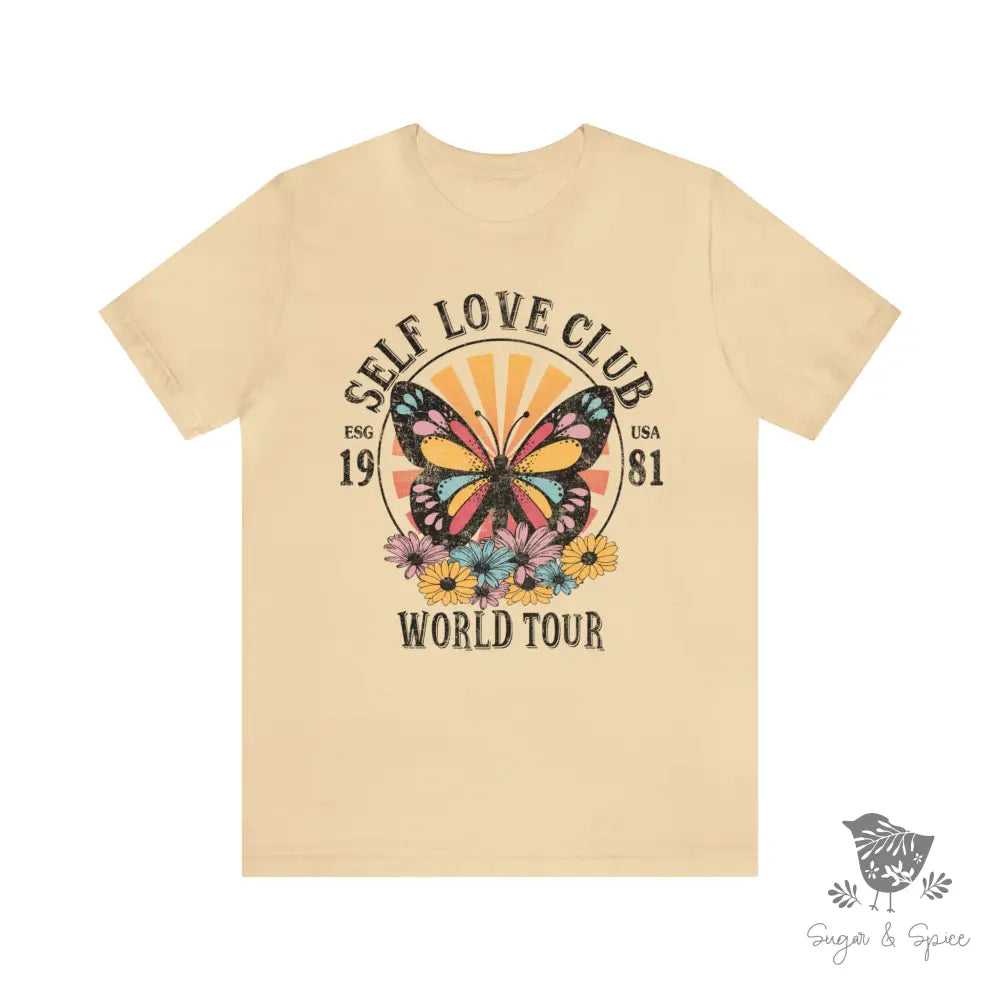 Self Love Butterfly Vintage T-Shirt Soft Cream / S